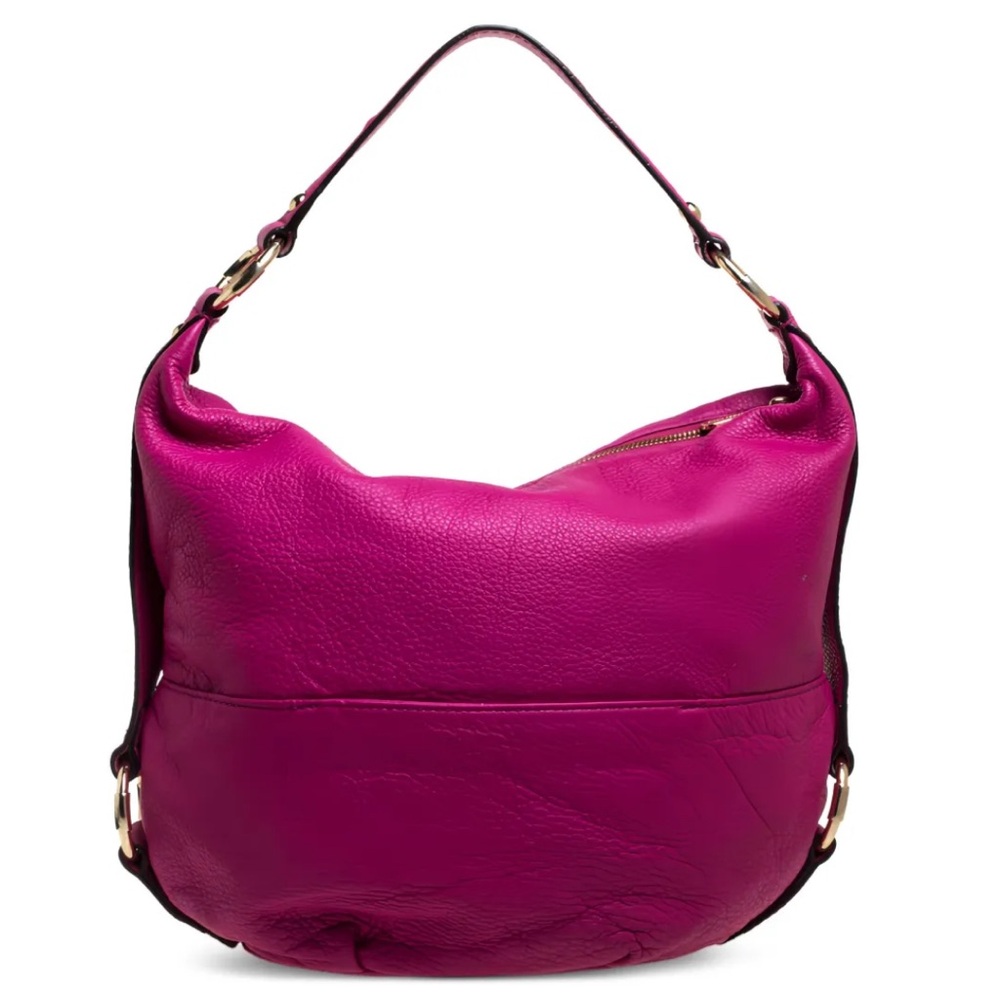 MICHAEL KORS Vintage Fenton Hot Pink, Genuine Leather, LIMITED-EDITION Gold NWOT - Picture 2 of 5